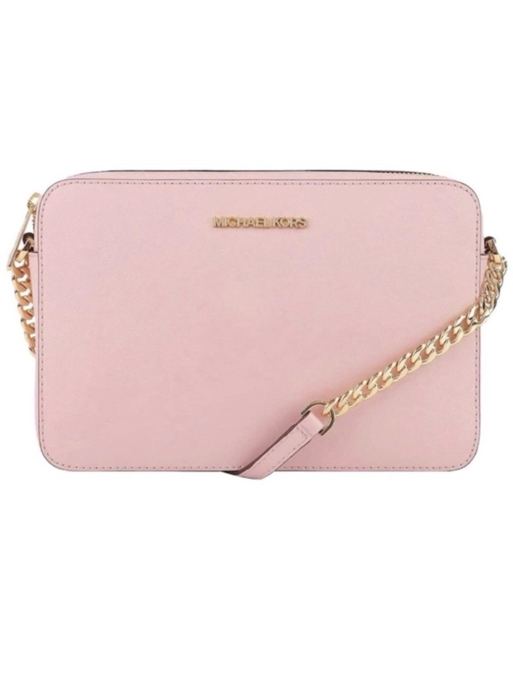 Michael Kors Blush Pink Saffiano Leather Jet Set Crossbody